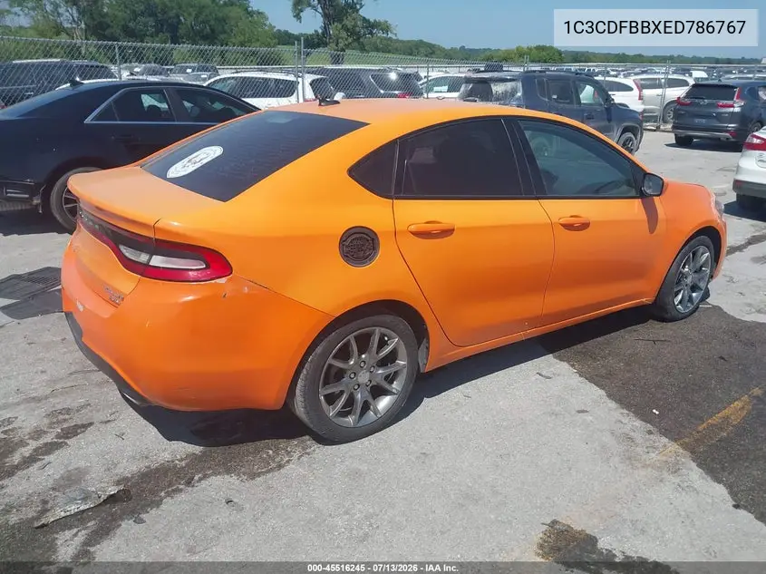 2014 Dodge Dart Sxt VIN: 1C3CDFBBXED786767 Lot: 45516245