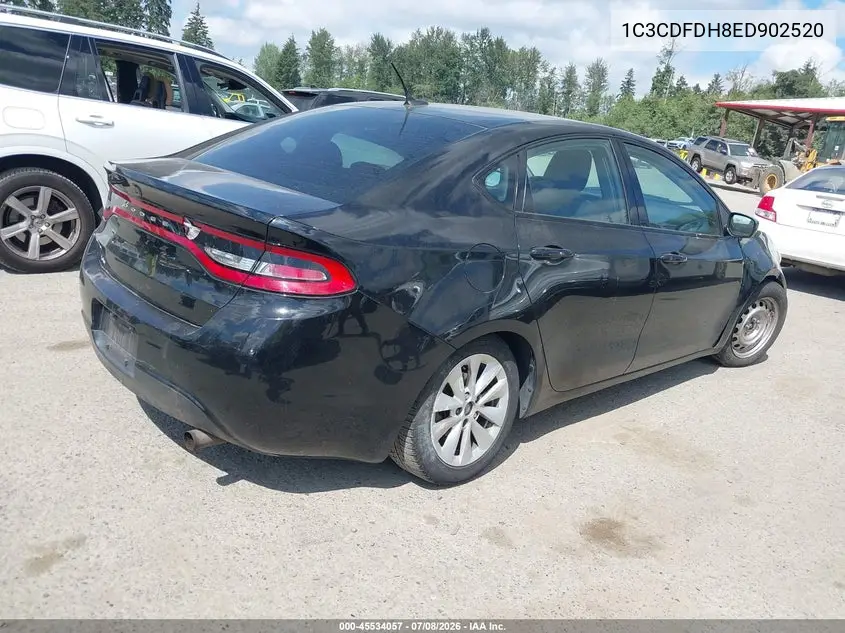 2014 Dodge Dart Aero VIN: 1C3CDFDH8ED902520 Lot: 45534057