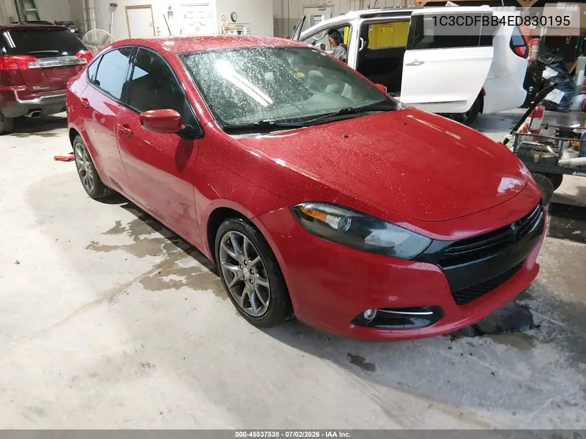 2014 Dodge Dart Sxt VIN: 1C3CDFBB4ED830195 Lot: 45537538