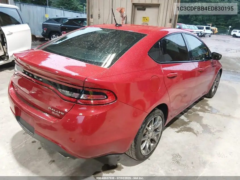2014 Dodge Dart Sxt VIN: 1C3CDFBB4ED830195 Lot: 45537538
