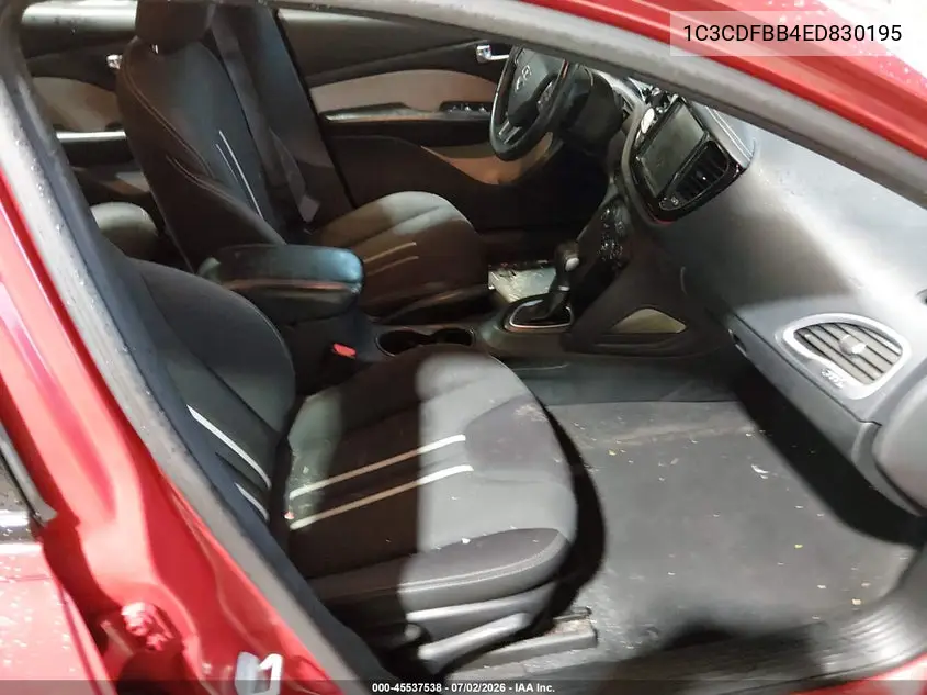 2014 Dodge Dart Sxt VIN: 1C3CDFBB4ED830195 Lot: 45537538