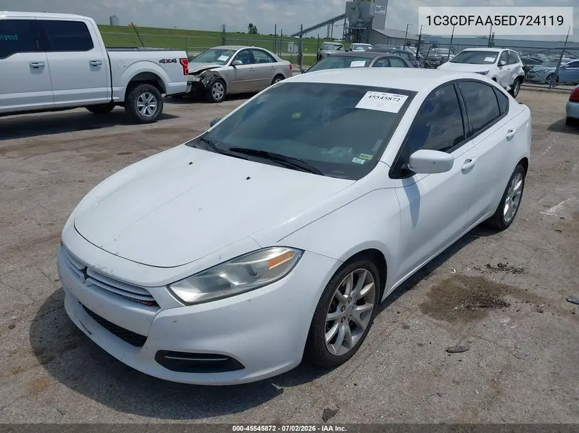 2014 Dodge Dart Se VIN: 1C3CDFAA5ED724119 Lot: 45545872