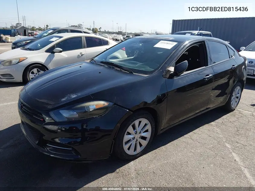 2014 Dodge Dart Sxt VIN: 1C3CDFBB2ED815436 Lot: 45558052