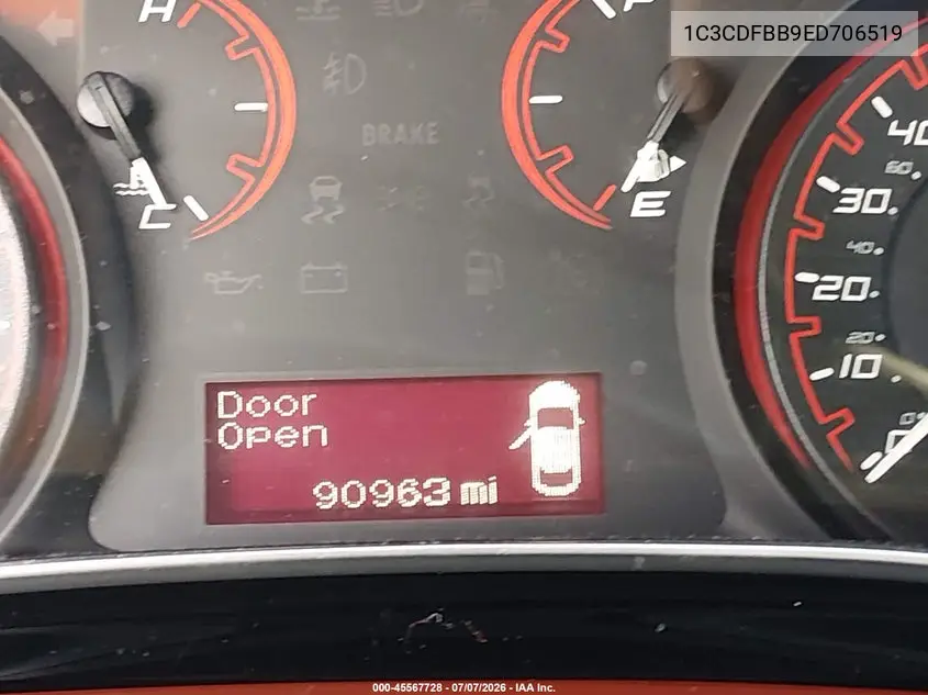 2014 Dodge Dart Sxt VIN: 1C3CDFBB9ED706519 Lot: 45567728