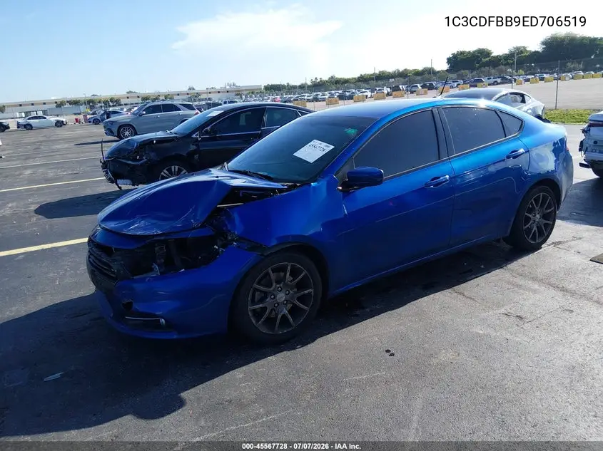2014 Dodge Dart Sxt VIN: 1C3CDFBB9ED706519 Lot: 45567728