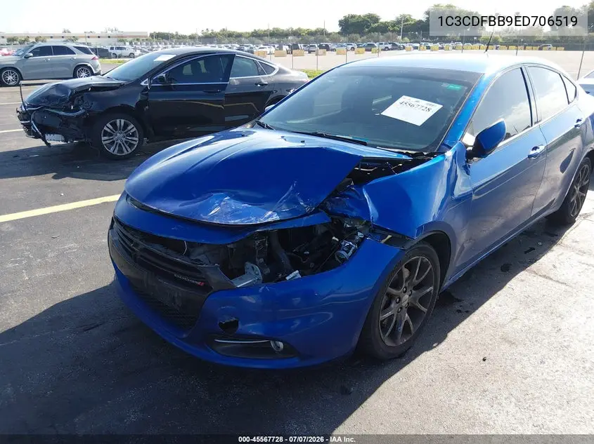 2014 Dodge Dart Sxt VIN: 1C3CDFBB9ED706519 Lot: 45567728