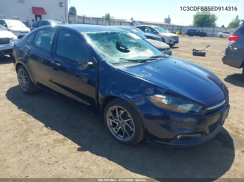 2014 Dodge Dart Sxt VIN: 1C3CDFBB5ED914316 Lot: 45579951