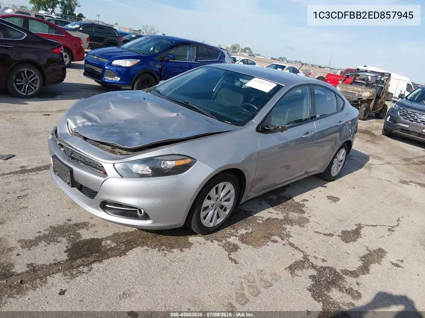 2014 Dodge Dart Sxt VIN: 1C3CDFBB2ED857945 Lot: 45582535