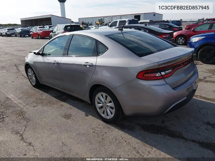 2014 Dodge Dart Sxt VIN: 1C3CDFBB2ED857945 Lot: 45582535