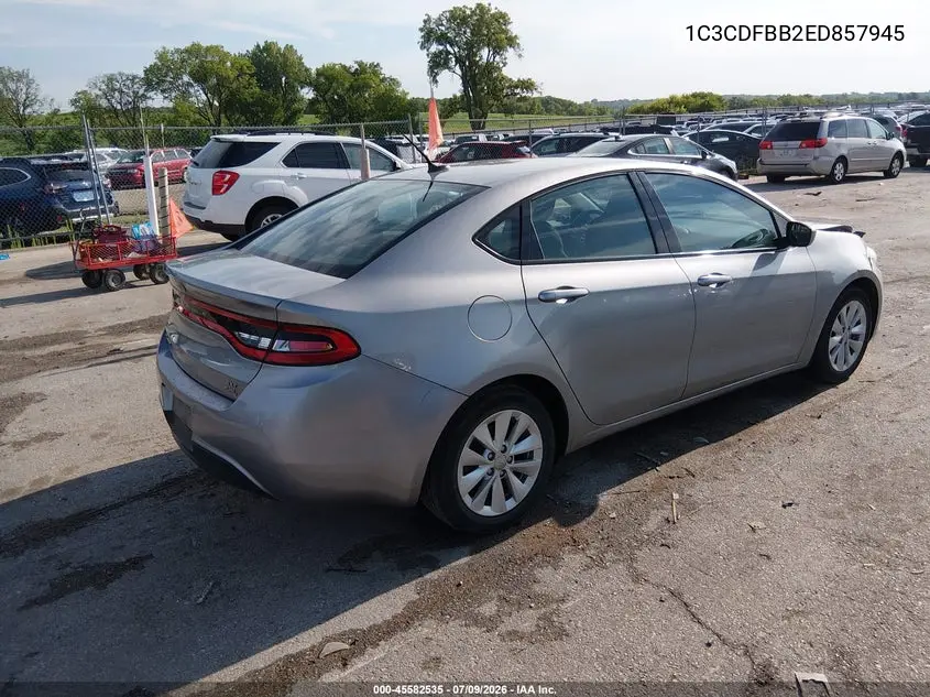 2014 Dodge Dart Sxt VIN: 1C3CDFBB2ED857945 Lot: 45582535