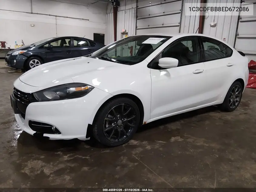 2014 Dodge Dart Sxt VIN: 1C3CDFBB8ED672086 Lot: 45591229