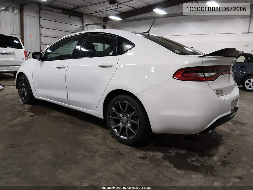2014 Dodge Dart Sxt VIN: 1C3CDFBB8ED672086 Lot: 45591229