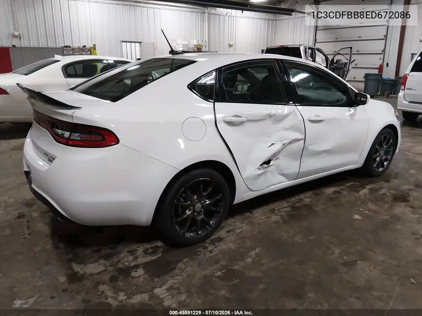 2014 Dodge Dart Sxt VIN: 1C3CDFBB8ED672086 Lot: 45591229