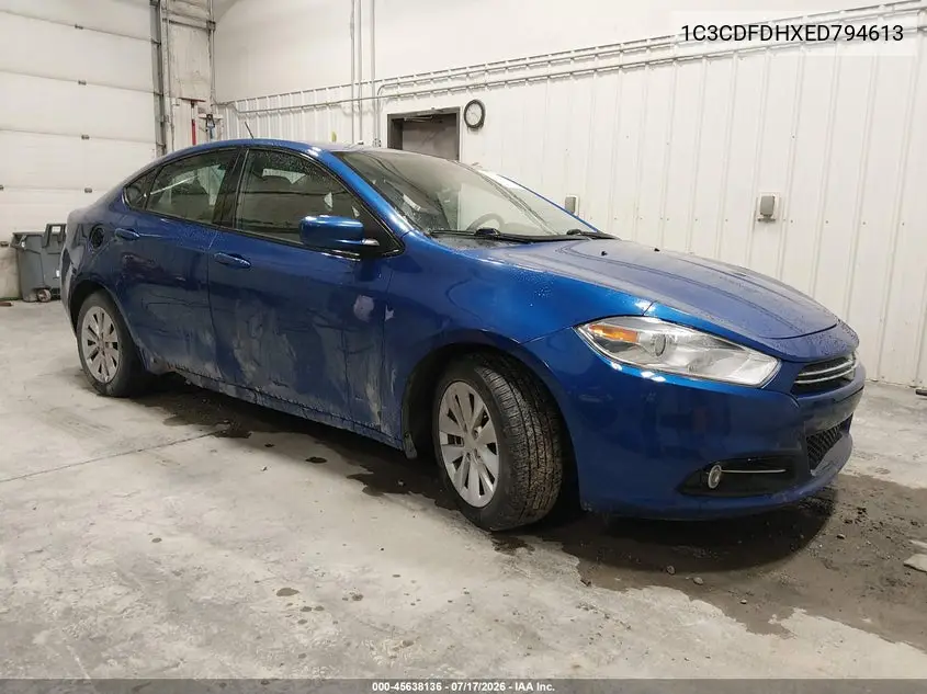 2014 Dodge Dart Aero VIN: 1C3CDFDHXED794613 Lot: 45638136