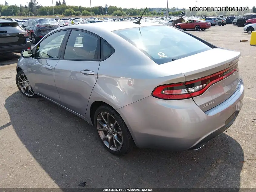 2014 Dodge Dart Sxt VIN: 1C3CDFBB3ED861874 Lot: 45683711