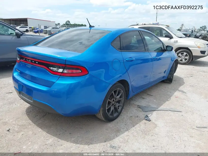 2015 Dodge Dart Se VIN: 1C3CDFAAXFD392275 Lot: 45326693