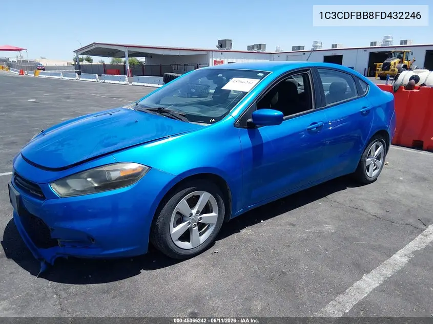 2015 Dodge Dart Sxt VIN: 1C3CDFBB8FD432246 Lot: 45366242