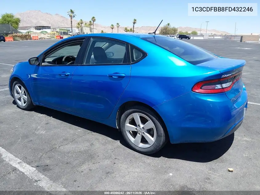 2015 Dodge Dart Sxt VIN: 1C3CDFBB8FD432246 Lot: 45366242