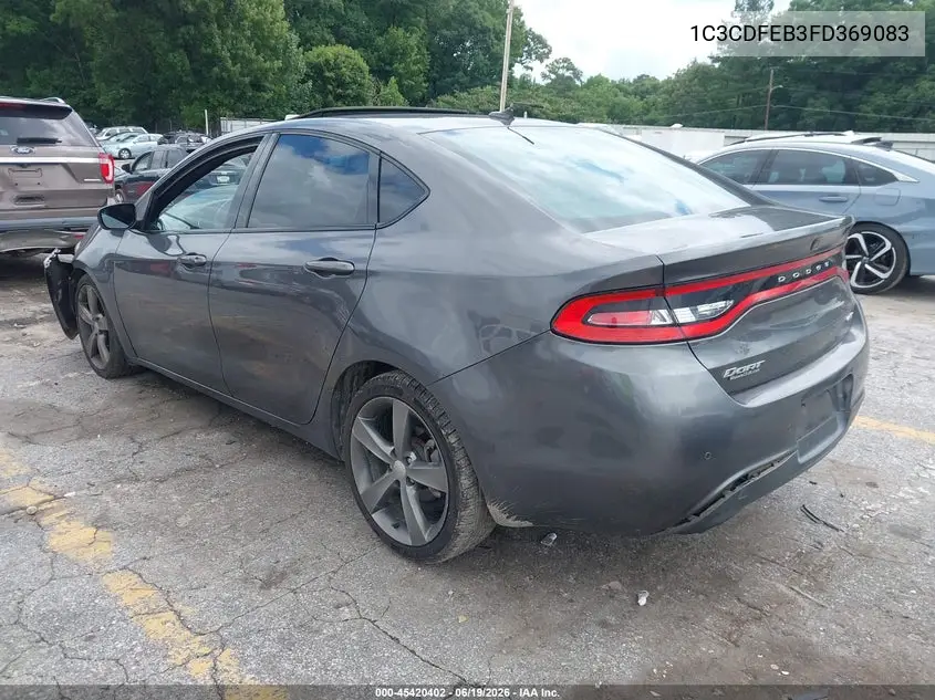 2015 Dodge Dart Gt VIN: 1C3CDFEB3FD369083 Lot: 45420402