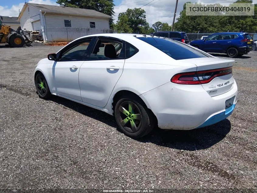 2015 Dodge Dart Sxt VIN: 1C3CDFBBXFD404819 Lot: 45440686