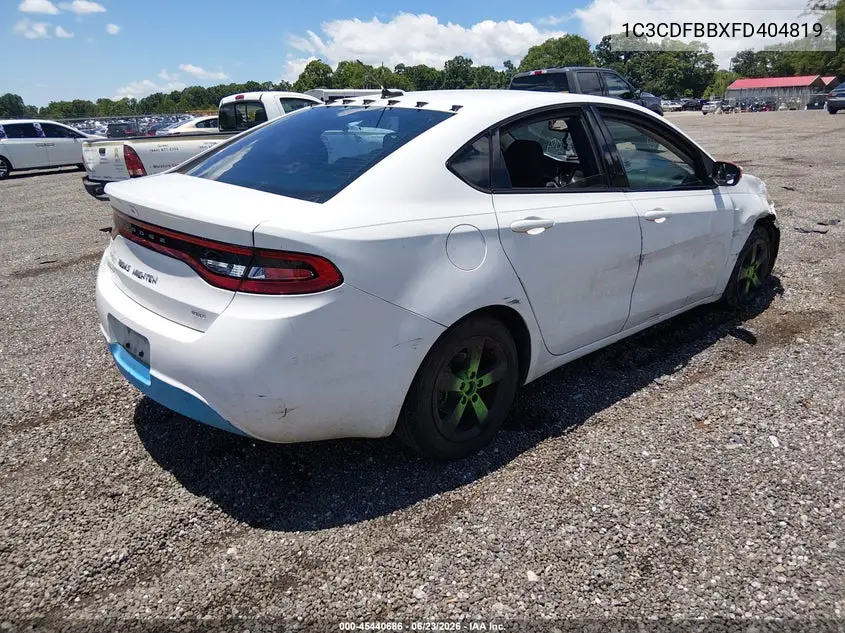 2015 Dodge Dart Sxt VIN: 1C3CDFBBXFD404819 Lot: 45440686