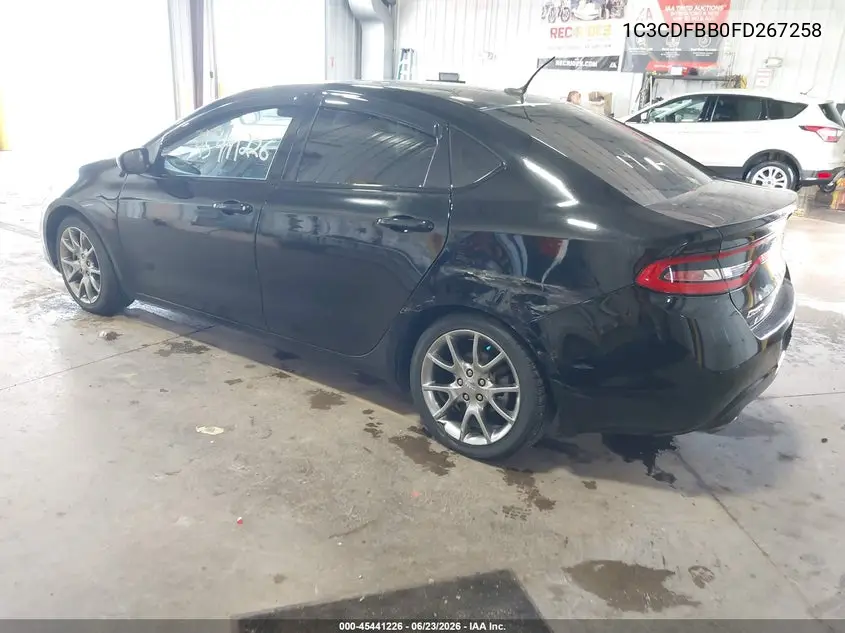 2015 Dodge Dart Sxt VIN: 1C3CDFBB0FD267258 Lot: 45441226