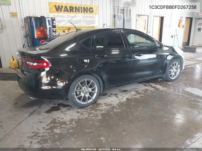2015 Dodge Dart Sxt VIN: 1C3CDFBB0FD267258 Lot: 45441226