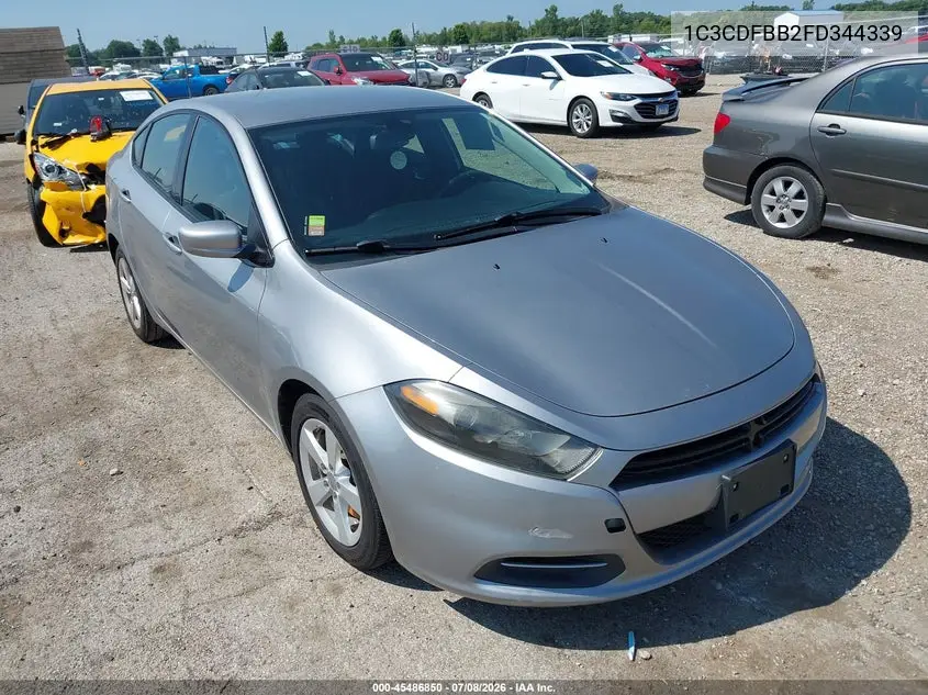 2015 Dodge Dart Sxt VIN: 1C3CDFBB2FD344339 Lot: 45486850