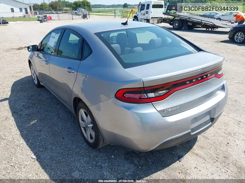 2015 Dodge Dart Sxt VIN: 1C3CDFBB2FD344339 Lot: 45486850