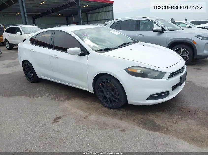 2015 Dodge Dart Sxt VIN: 1C3CDFBB6FD172722 Lot: 45512470