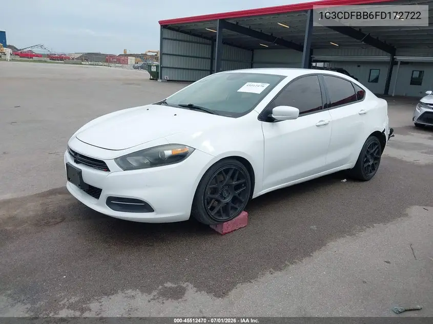 2015 Dodge Dart Sxt VIN: 1C3CDFBB6FD172722 Lot: 45512470