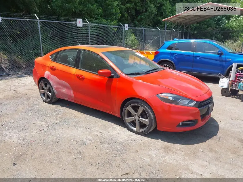 2015 Dodge Dart Gt VIN: 1C3CDFEB4FD268036 Lot: 45530525
