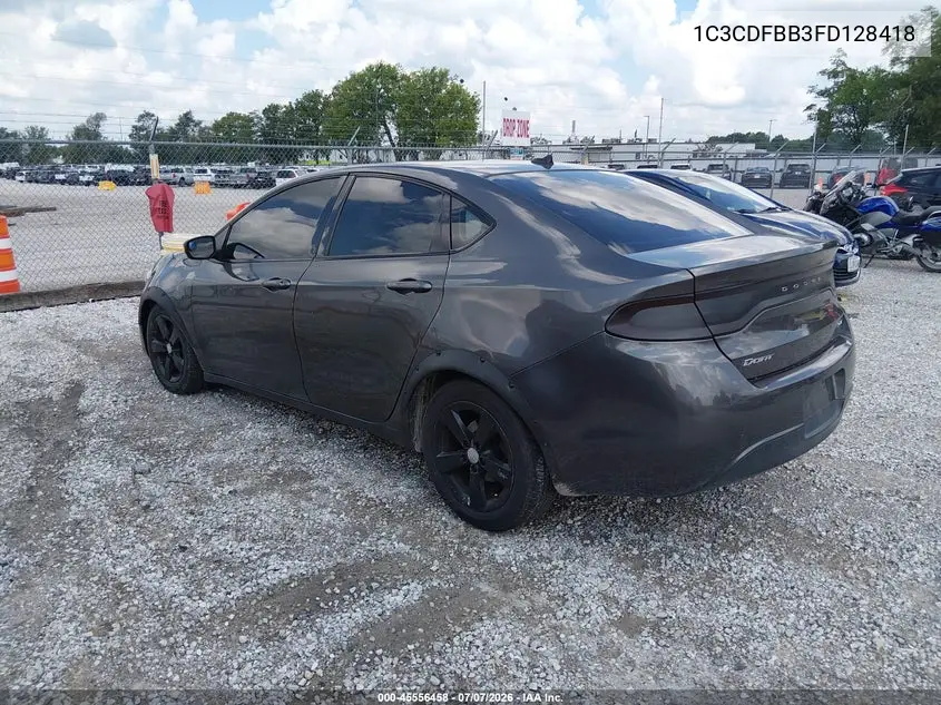 2015 Dodge Dart Sxt VIN: 1C3CDFBB3FD128418 Lot: 45556458