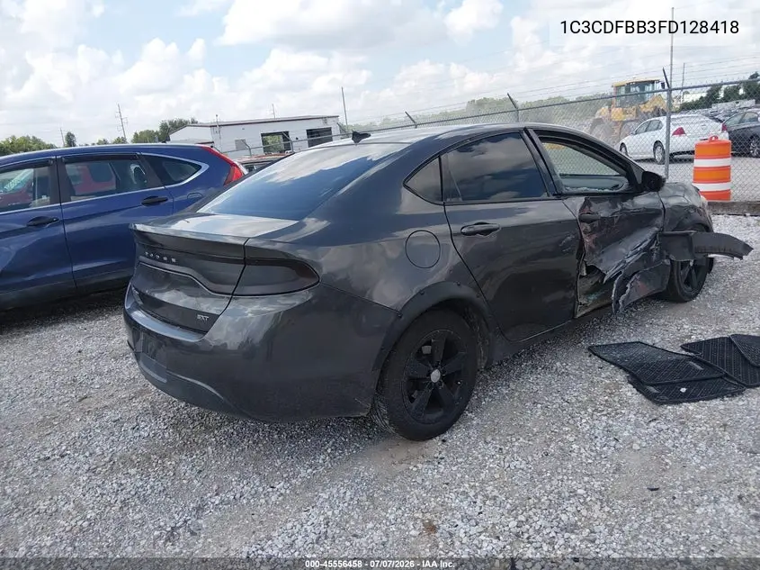 2015 Dodge Dart Sxt VIN: 1C3CDFBB3FD128418 Lot: 45556458