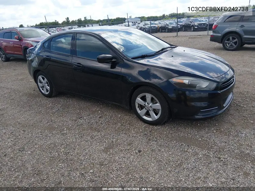 2015 Dodge Dart Sxt VIN: 1C3CDFBBXFD242738 Lot: 45559849