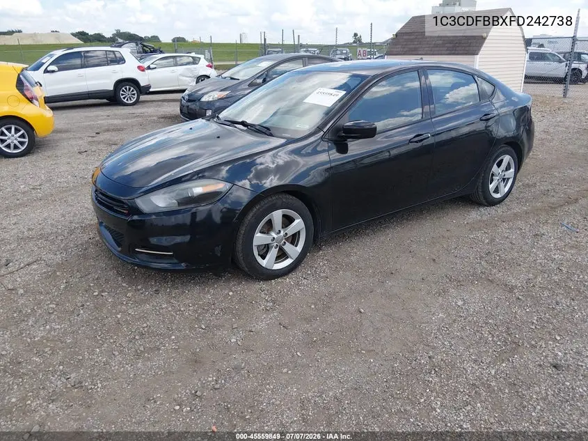 2015 Dodge Dart Sxt VIN: 1C3CDFBBXFD242738 Lot: 45559849