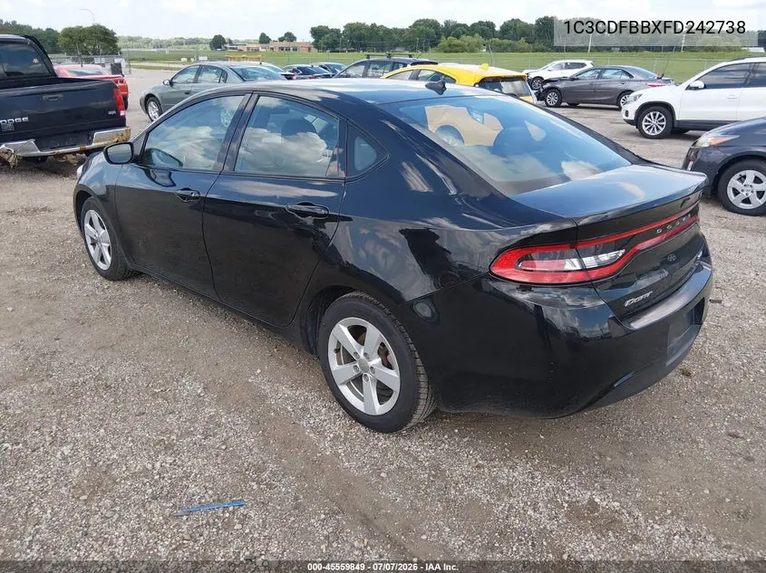 2015 Dodge Dart Sxt VIN: 1C3CDFBBXFD242738 Lot: 45559849