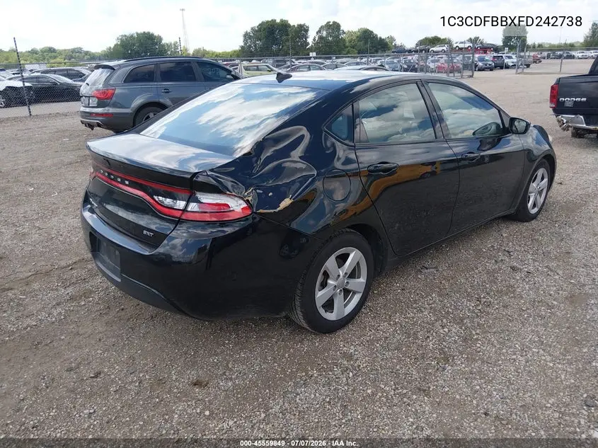 2015 Dodge Dart Sxt VIN: 1C3CDFBBXFD242738 Lot: 45559849
