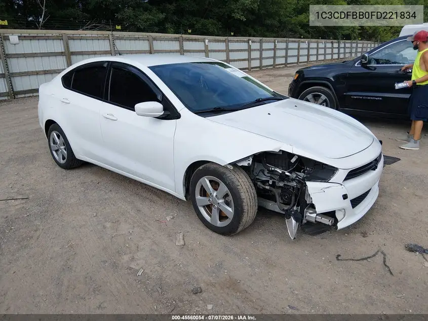 2015 Dodge Dart Sxt VIN: 1C3CDFBB0FD221834 Lot: 45560054