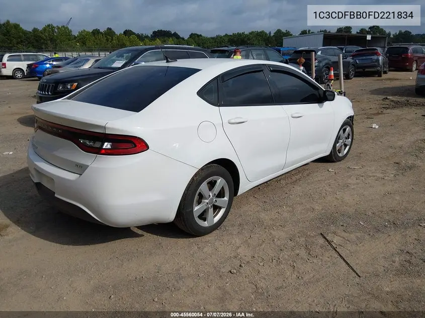 2015 Dodge Dart Sxt VIN: 1C3CDFBB0FD221834 Lot: 45560054
