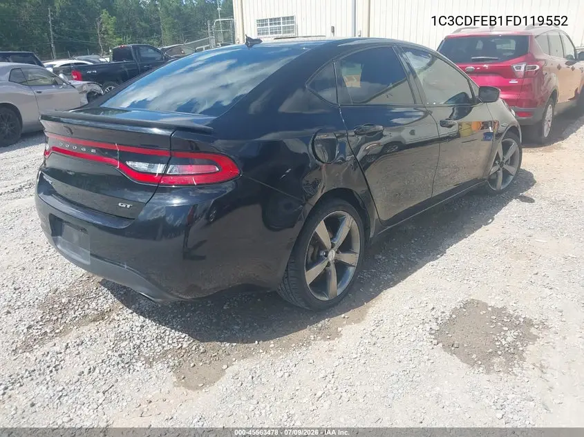 2015 Dodge Dart Gt VIN: 1C3CDFEB1FD119552 Lot: 45563478