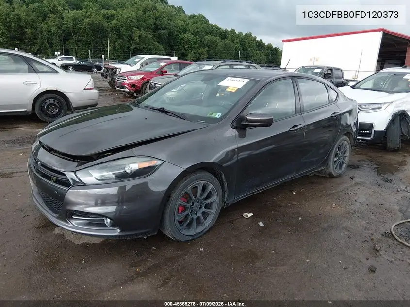 2015 Dodge Dart Sxt VIN: 1C3CDFBB0FD120373 Lot: 45565278