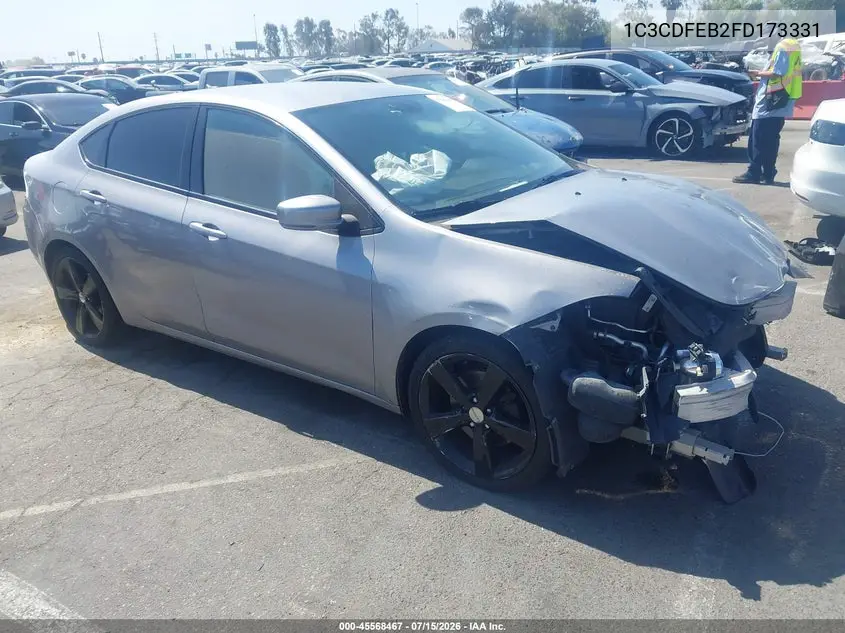 2015 Dodge Dart Gt VIN: 1C3CDFEB2FD173331 Lot: 45568467