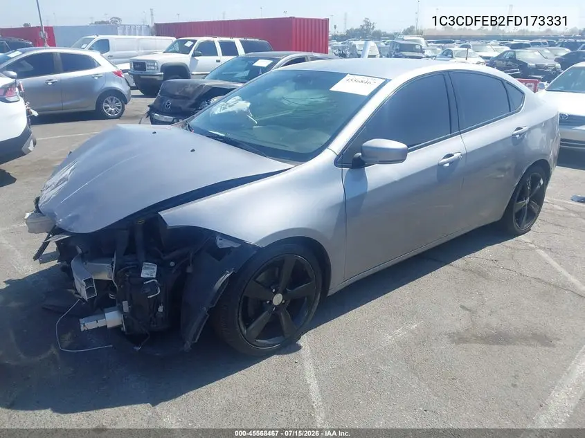 2015 Dodge Dart Gt VIN: 1C3CDFEB2FD173331 Lot: 45568467