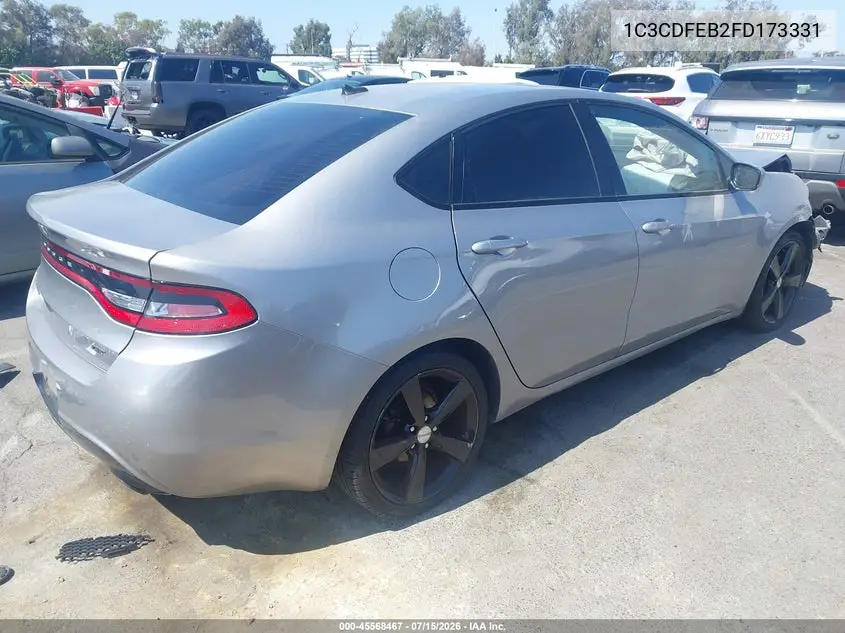 2015 Dodge Dart Gt VIN: 1C3CDFEB2FD173331 Lot: 45568467