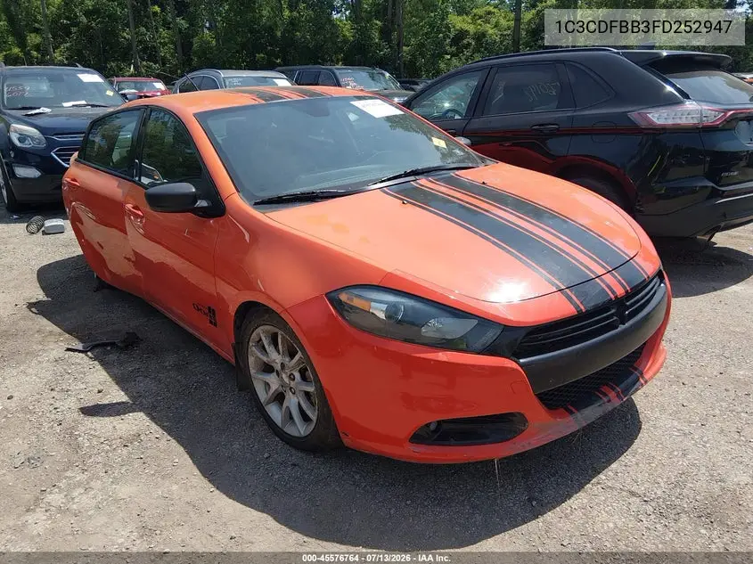 2015 Dodge Dart Sxt VIN: 1C3CDFBB3FD252947 Lot: 45576764
