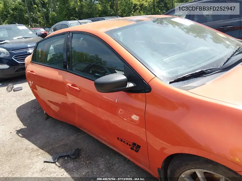 2015 Dodge Dart Sxt VIN: 1C3CDFBB3FD252947 Lot: 45576764