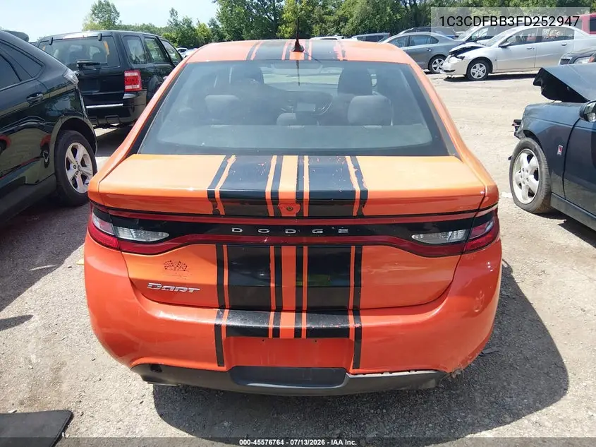 2015 Dodge Dart Sxt VIN: 1C3CDFBB3FD252947 Lot: 45576764