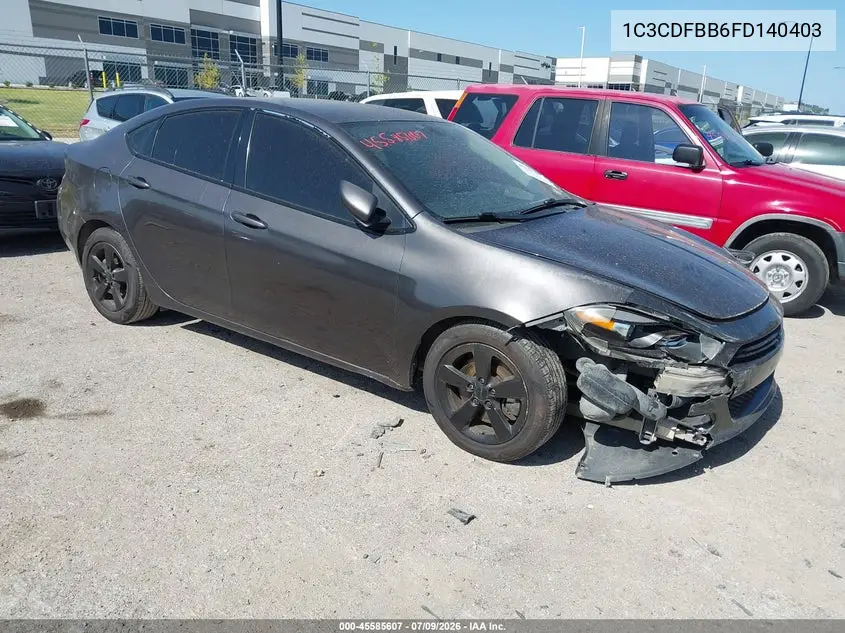 2015 Dodge Dart Sxt VIN: 1C3CDFBB6FD140403 Lot: 45585607
