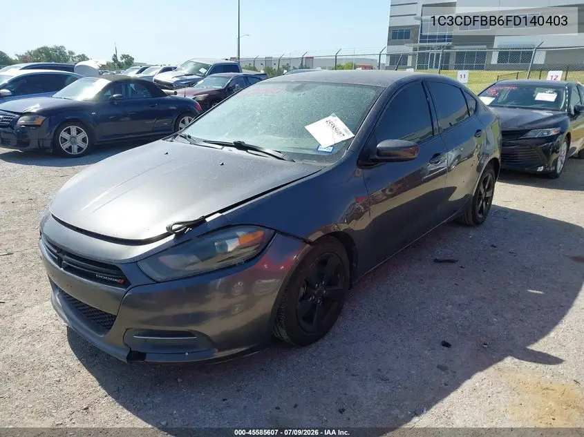 2015 Dodge Dart Sxt VIN: 1C3CDFBB6FD140403 Lot: 45585607